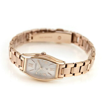 Citizen xC ladies wristwatch EW5546-56X with pink gold stainless steel band and beige dial