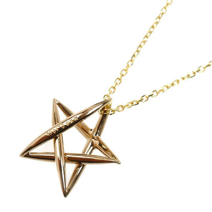 Mikimoto Star Necklace in K18 yellow and pink gold with diamond pendant on a 42cm chain