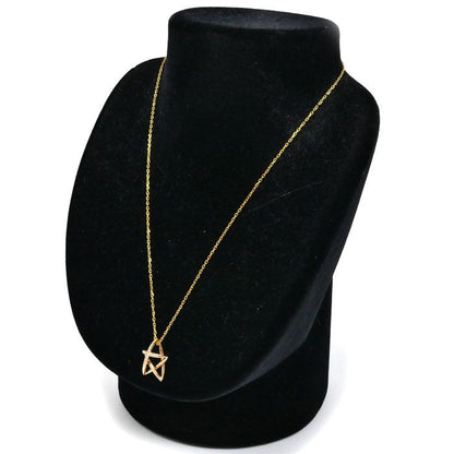 Mikimoto Star Necklace in K18 yellow and pink gold with diamond pendant on a 42cm chain