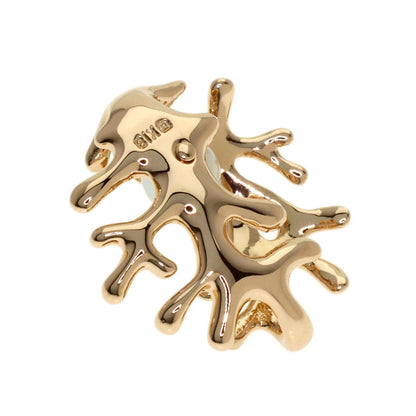 MIKIMOTO Akoya Pearl Coral Motif pendant top in pink gold K18PG with approximately 5mm pearl