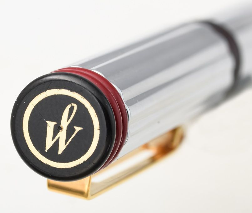 Waterman Fountain Pen Model W26-105 with fine nib in used condition showing fluid discharge