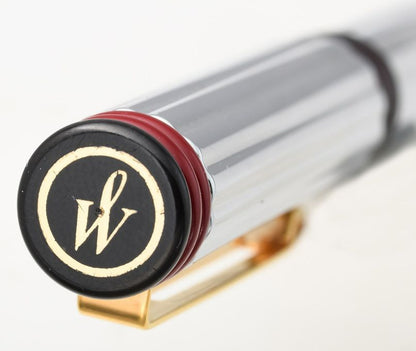 Waterman Fountain Pen Model W26-105 with fine nib in used condition showing fluid discharge