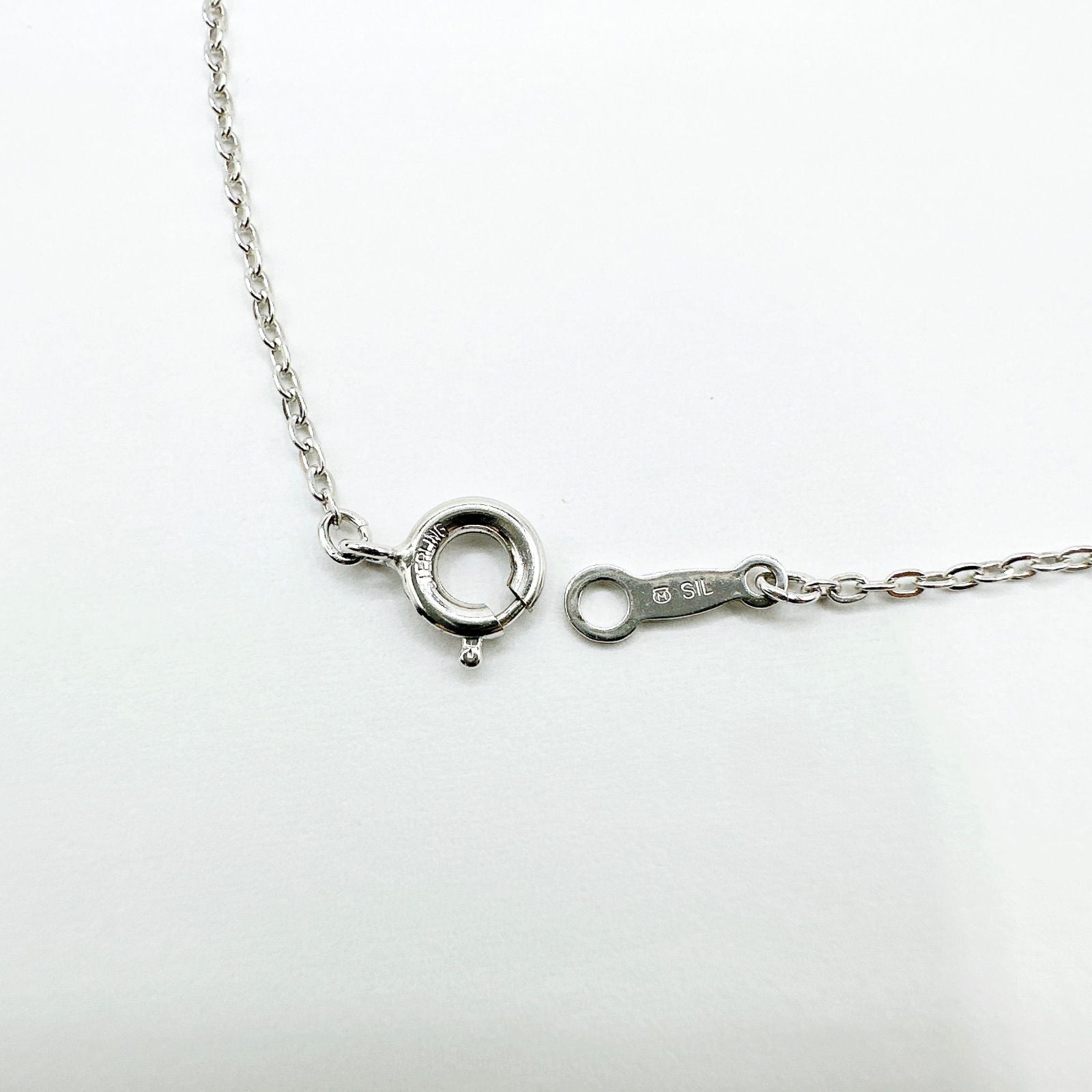 Pearl silver necklace approximately 39cm with SV925 silver chain and 5.2mm round pearl pendant