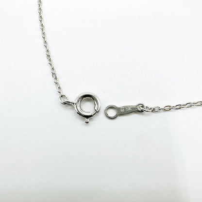 Pearl silver necklace approximately 39cm with SV925 silver chain and 5.2mm round pearl pendant