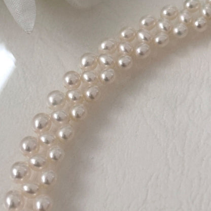 334 Tasaki Silver Pearl Necklace with 41.5 cm length made of silver elegant jewelry piece