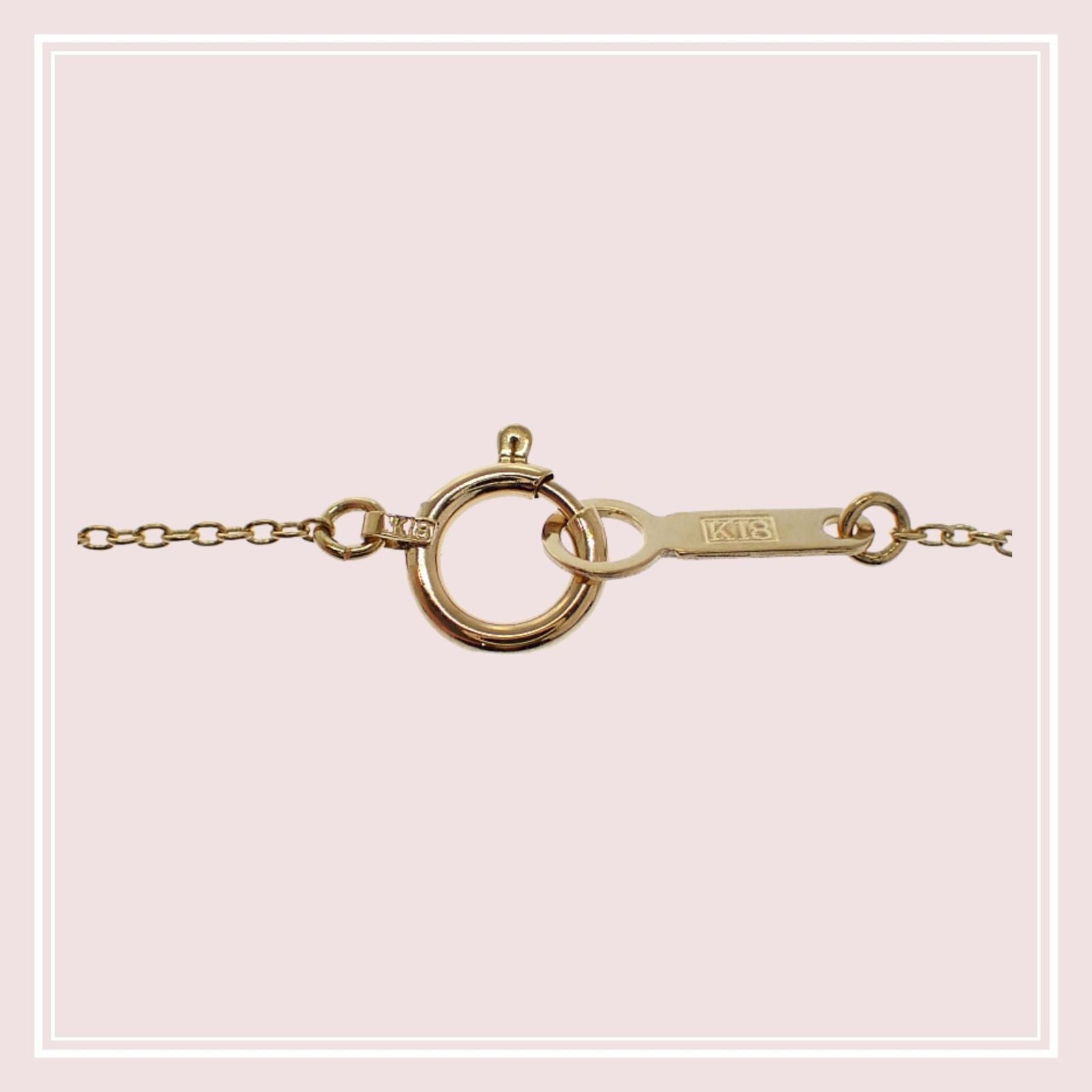 TASAKI Flower Motif Pearl Necklace in K18 Yellow Gold with 5mm pearl and 41cm chain