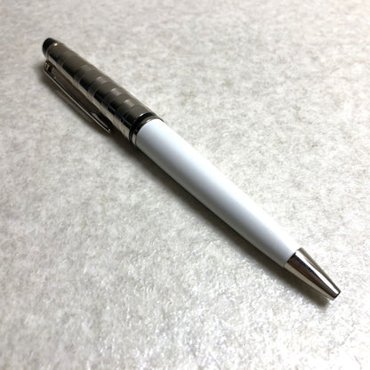 Waterman Expert Deluxe White Ballpoint Pen model 263532061 with sleek white finish and silver accents