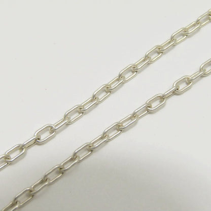 Agete Shell Chain Necklace in SV925 silver with drop design, 38cm length, displayed against white background