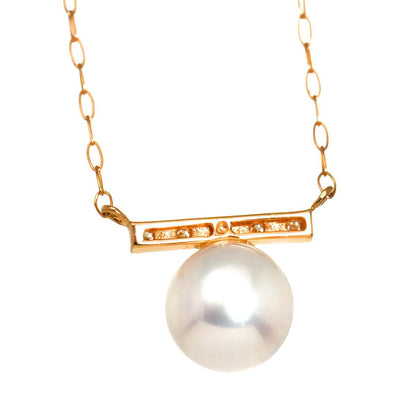 Pearl Necklace 90329927 with 18 karat pink gold chain and 6.2 mm round pearls, 40.5 cm length