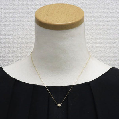 agete K18YG yellow gold diamond pendant necklace with 0.04ct single cut diamond on 40cm chain