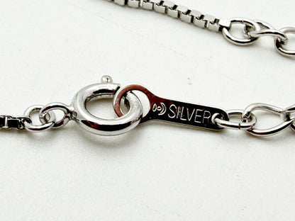 Tasaki Pearl silver bead Y-shape lariat Venetian chain necklace with a 1.56 cm diameter top pendant