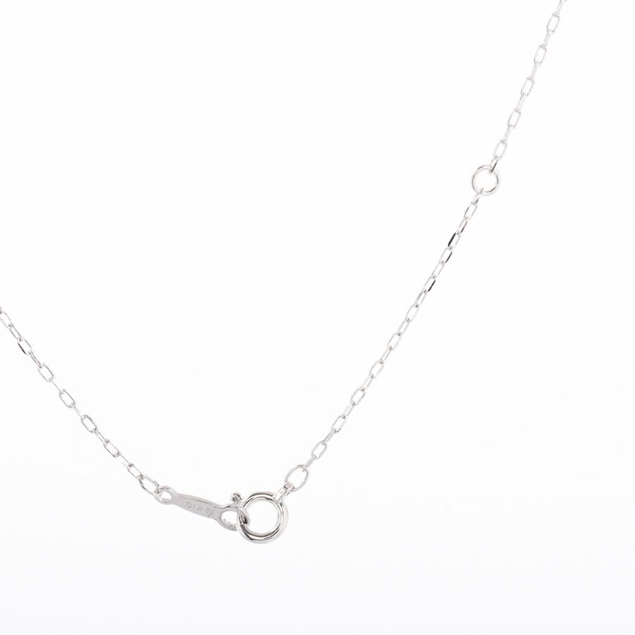 Mikimoto necklace featuring a 0.11 ct diamond charm in K18 white gold with a 39/42.5 cm chain