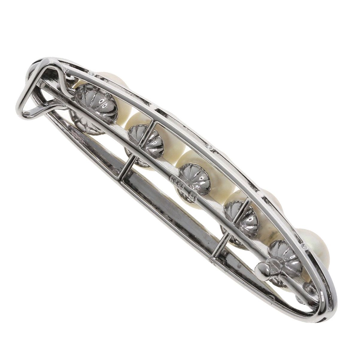 Mikimoto Pearl Pendant Top made of K14 white gold featuring a 6.6mm round pearl