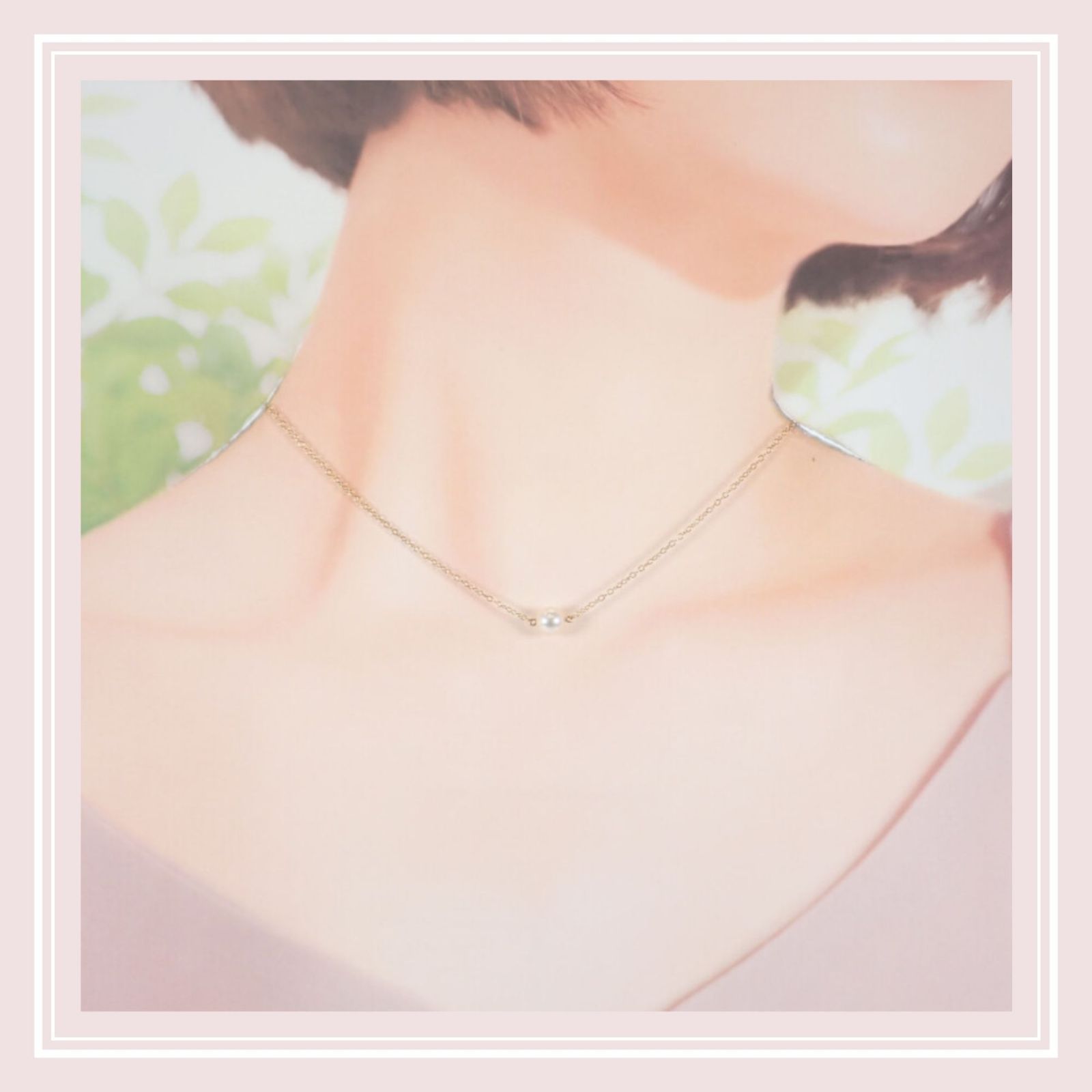 MIKIMOTO Pearl Necklace with 6.5mm Akoya pearls and K18 yellow gold chain length 38cm
