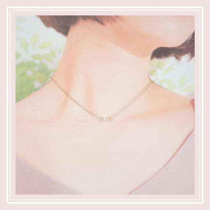 MIKIMOTO Pearl Necklace with 6.5mm Akoya pearls and K18 yellow gold chain length 38cm