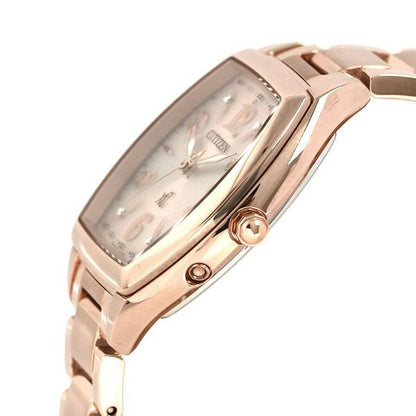 CITIZEN Kuro ES9392-51W ladies wristwatch with pink gold dial and stainless steel band