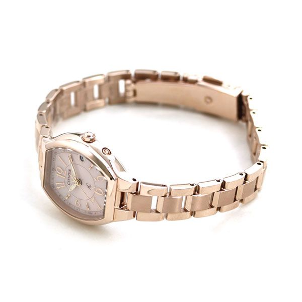 Citizen Kuro Cross Sea Eco-Drive Radio Wave watch with pink dial and Sakura pink stainless steel band