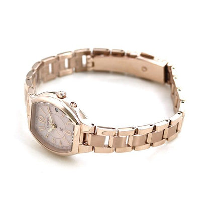 Citizen Kuro Cross Sea Eco-Drive Radio Wave watch with pink dial and Sakura pink stainless steel band