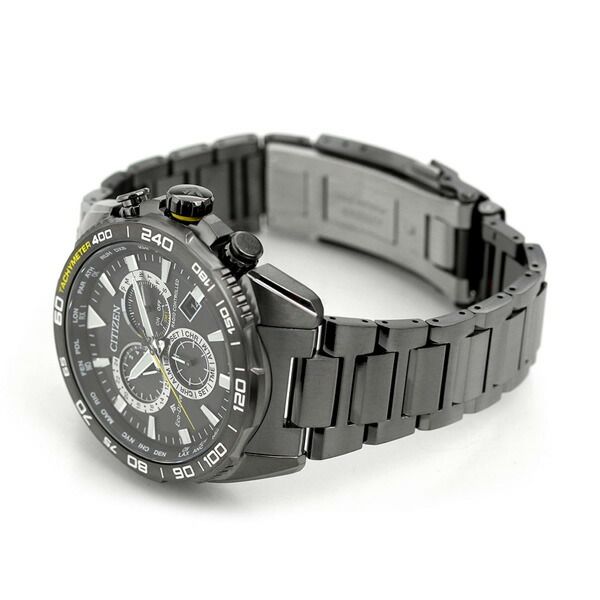 Citizen Promaster Land Eco-Drive Radio Controlled watch CB5037-84E with gray dial and stainless steel band