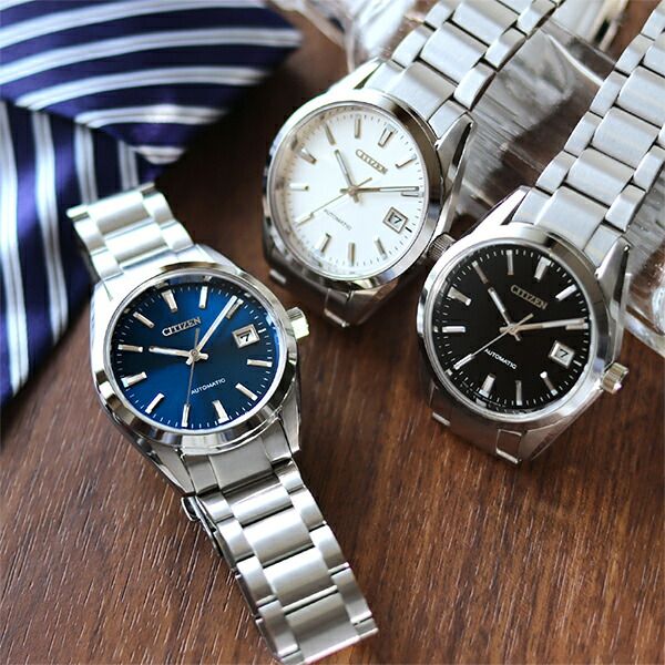 Citizen Collection Mechanical Classic Line Watch NB1050-59A with silver dial and stainless steel Duratect platinum band