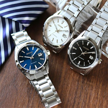 Citizen Collection Mechanical Classic Line Watch NB1050-59A with silver dial and stainless steel Duratect platinum band