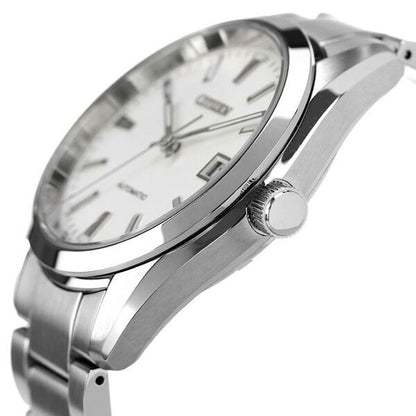Citizen Collection Mechanical Classic Line Watch NB1050-59A with silver dial and stainless steel Duratect platinum band