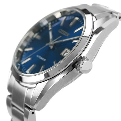 Citizen Mechanical Collection Watch NB1050-59L with blue dial and silver stainless steel band for men