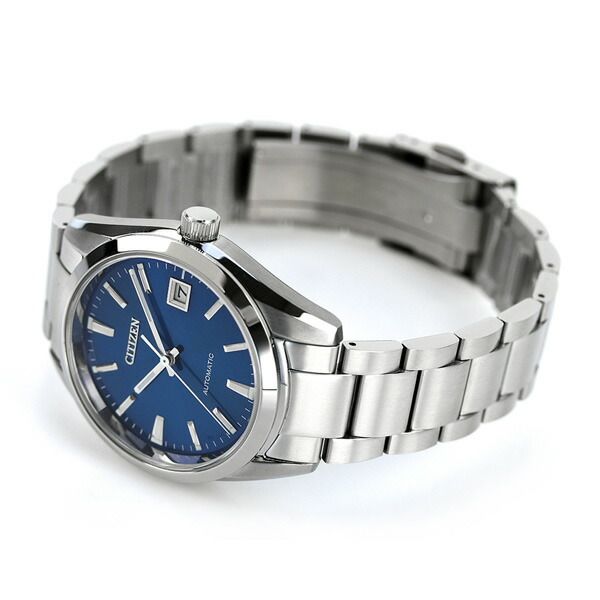 Citizen Mechanical Collection Watch NB1050-59L with blue dial and silver stainless steel band for men