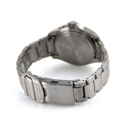 Citizen Men’s AT6080-53L Promaster Land watch with navy dial and silver super titanium band