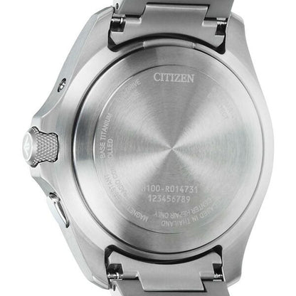 Citizen Men’s AT6080-53L Promaster Land watch with navy dial and silver super titanium band