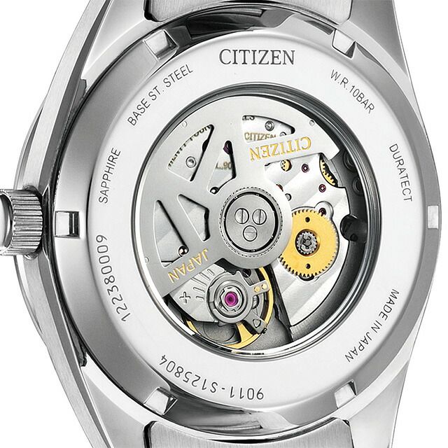 New Citizen NB1050-59H men's automatic wristwatch with gray dial and silver stainless steel band