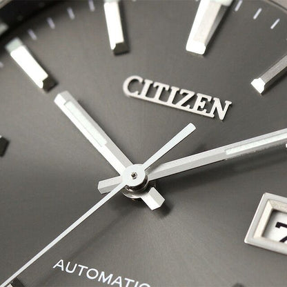 New Citizen NB1050-59H men's automatic wristwatch with gray dial and silver stainless steel band