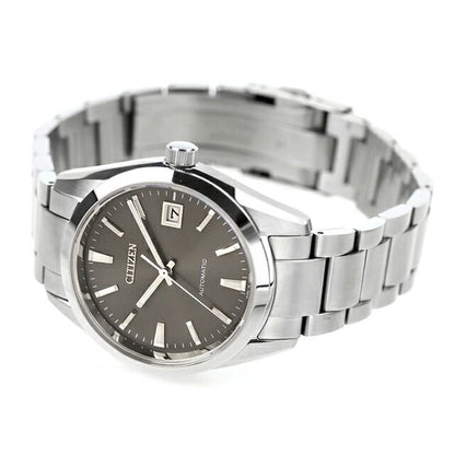 New Citizen NB1050-59H men's automatic wristwatch with gray dial and silver stainless steel band
