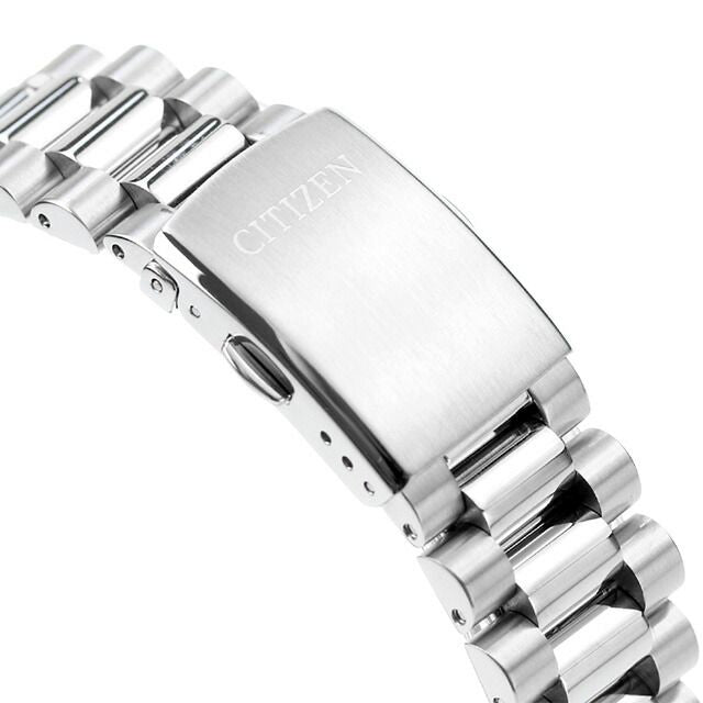 Citizen NJ0151-88M men's mechanical wristwatch with ice blue dial and silver stainless steel band
