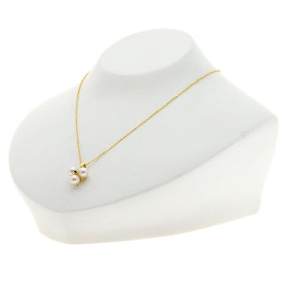MIKIMOTO Pearl Sapphire Necklace in K18YG yellow gold with 38 cm chain for women
