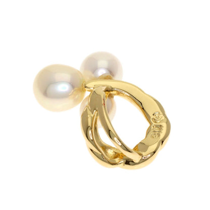 Tasaki pearl pendant top made of K18 yellow gold, size 15.4 x 9.2 x 5.4 mm, elegant ladies jewelry