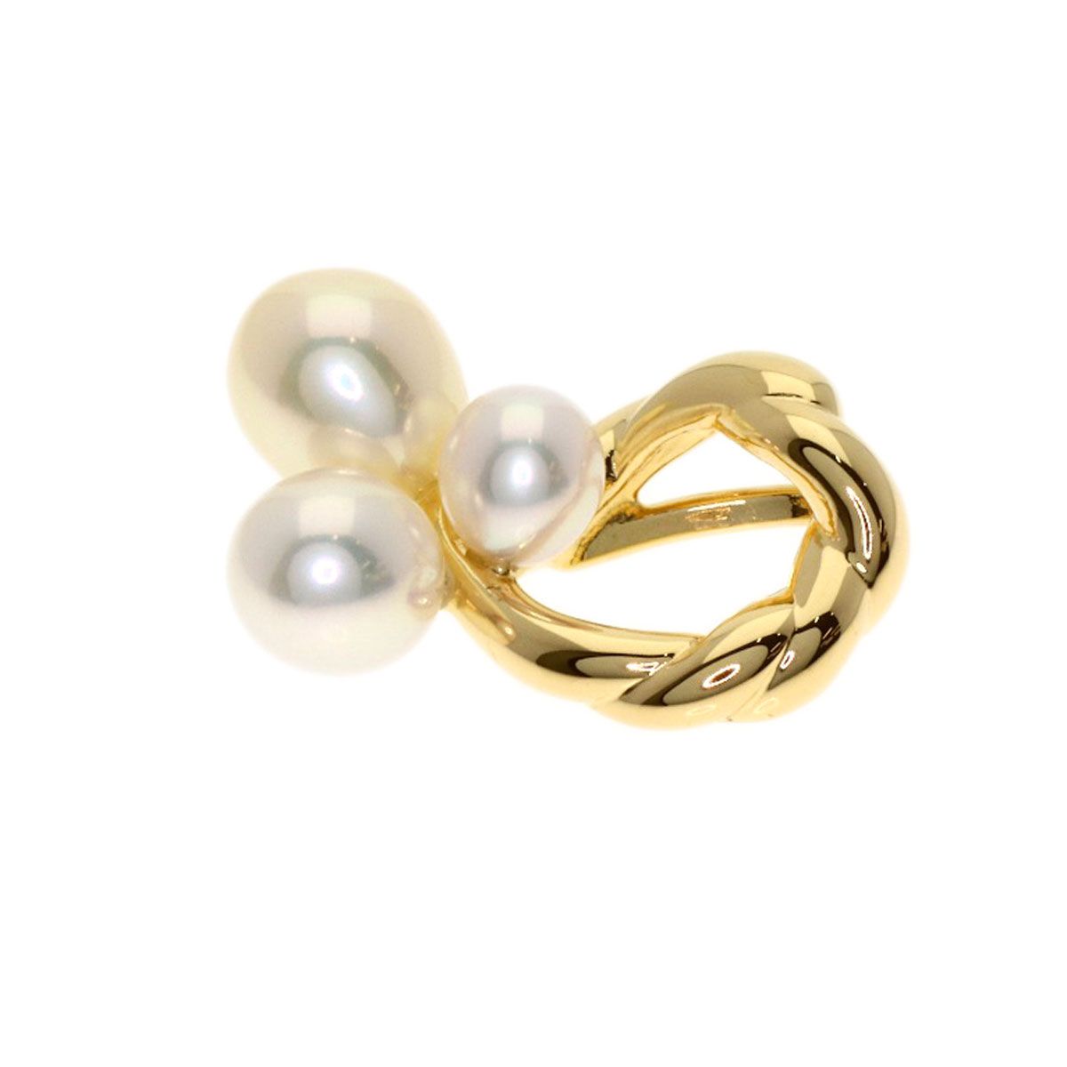 Tasaki pearl pendant top made of K18 yellow gold, size 15.4 x 9.2 x 5.4 mm, elegant ladies jewelry