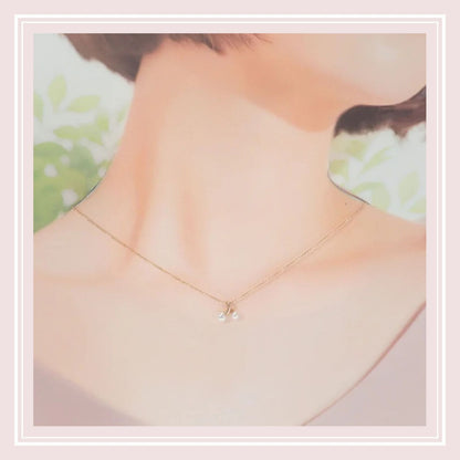 Mikimoto Akoya pearl pendant necklace model PP-20496I in 18K pink gold with 43cm chain