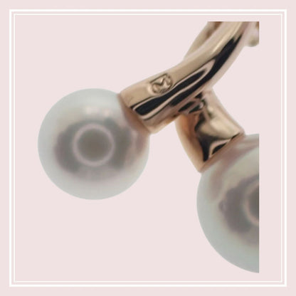 Mikimoto Akoya pearl pendant necklace model PP-20496I in 18K pink gold with 43cm chain