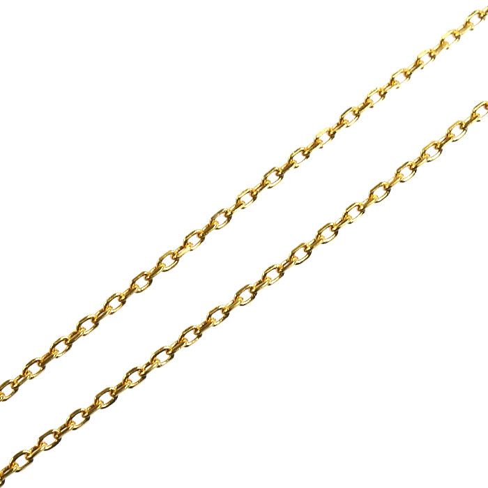 Tasaki yellow gold necklace with 0.64 carat diamonds on a 40cm chain for ladies, used condition