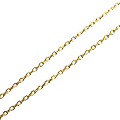 Tasaki yellow gold necklace with 0.64 carat diamonds on a 40cm chain for ladies, used condition