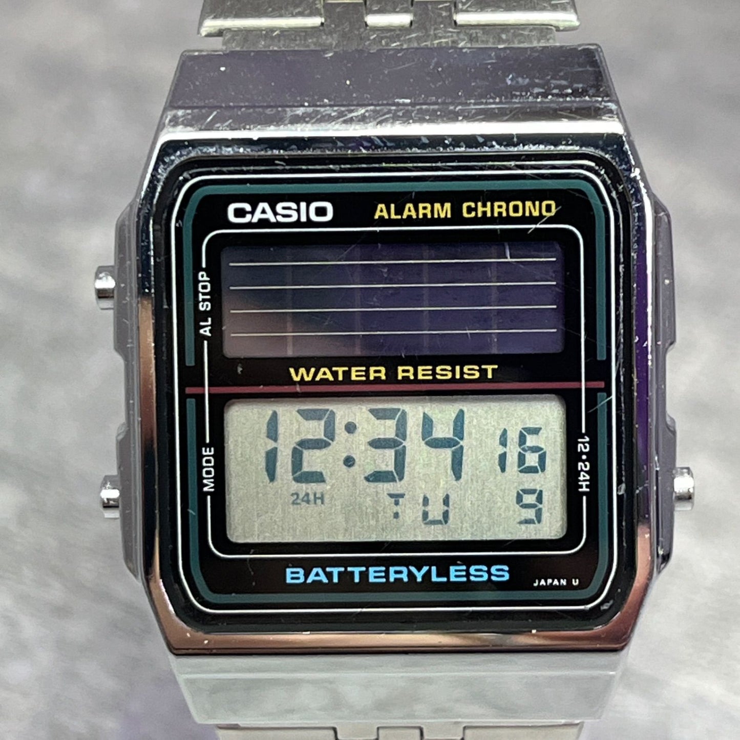 CASIO AL-180 Solar Men's Watch — Japanese