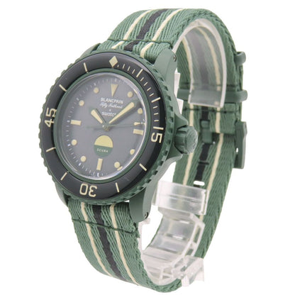 swatch S Fifty Fathoms Green Abyss S035G100 Automatic Men's — Japanese