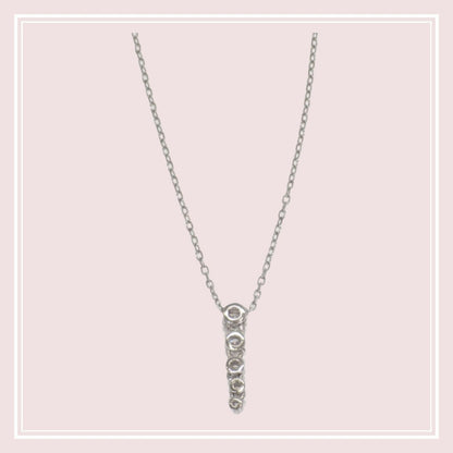 Micimoto Gradation Necklace in 18K white gold with 0.37ct diamond on a 42cm chain