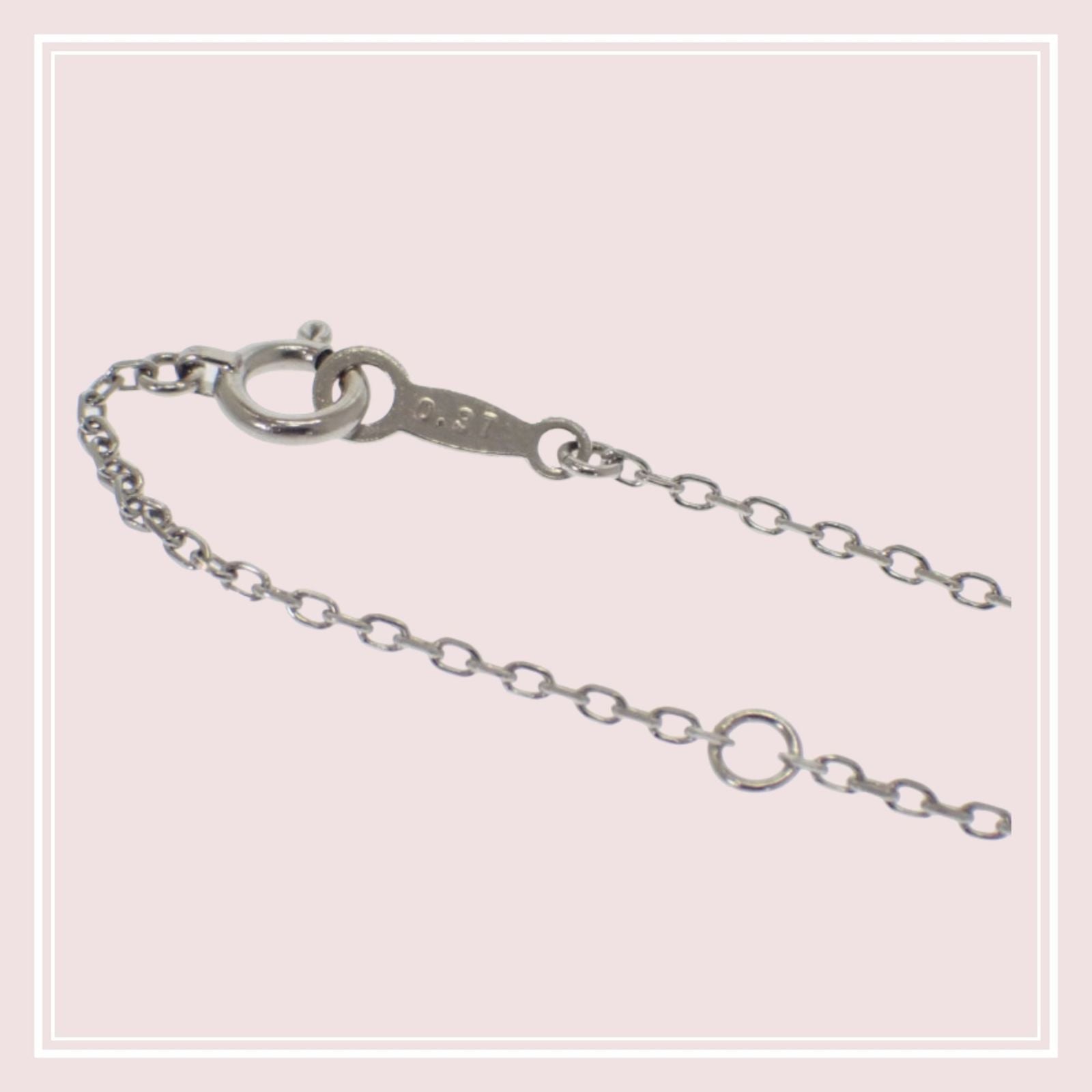 Micimoto Gradation Necklace in 18K white gold with 0.37ct diamond on a 42cm chain