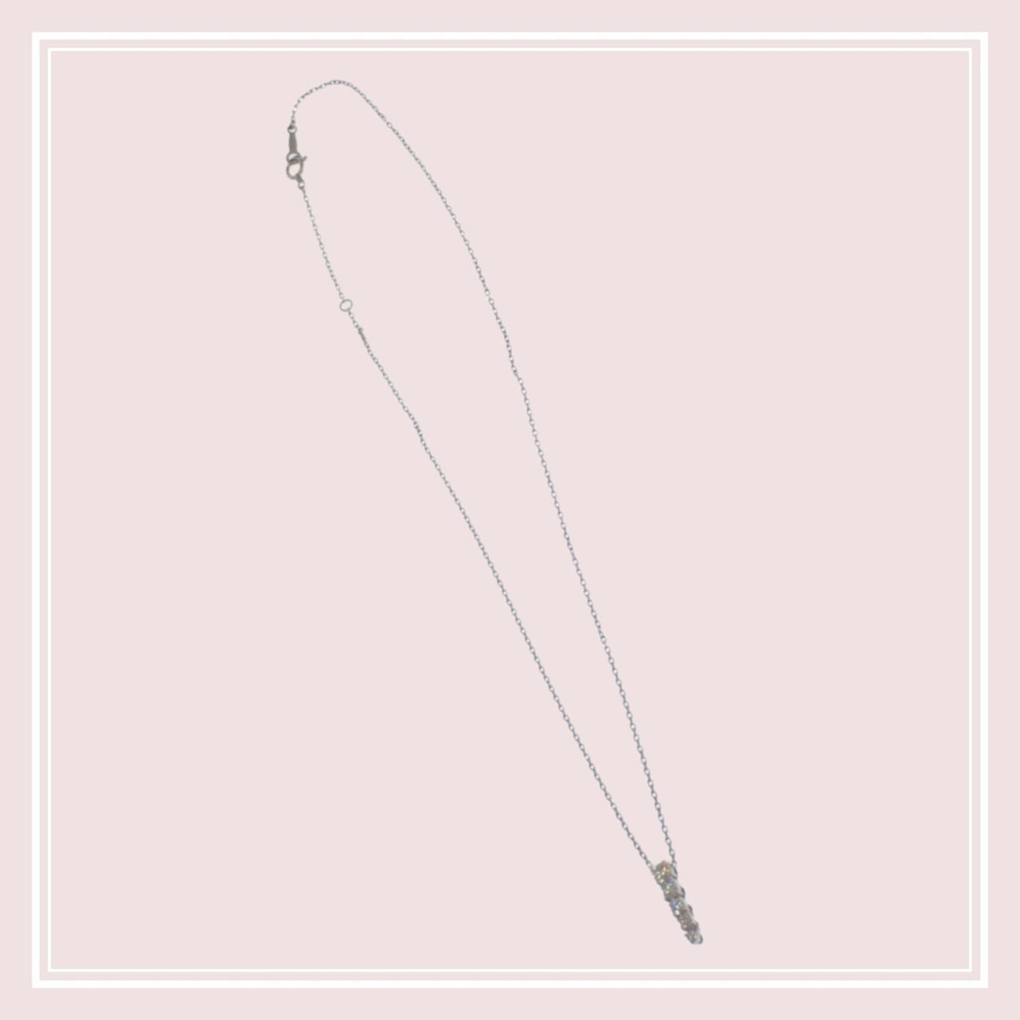 Micimoto Gradation Necklace in 18K white gold with 0.37ct diamond on a 42cm chain