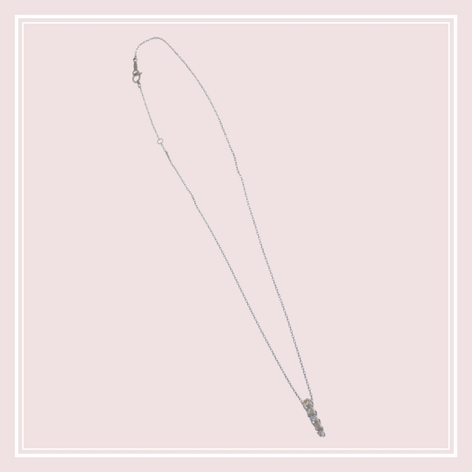 Micimoto Gradation Necklace in 18K white gold with 0.37ct diamond on a 42cm chain