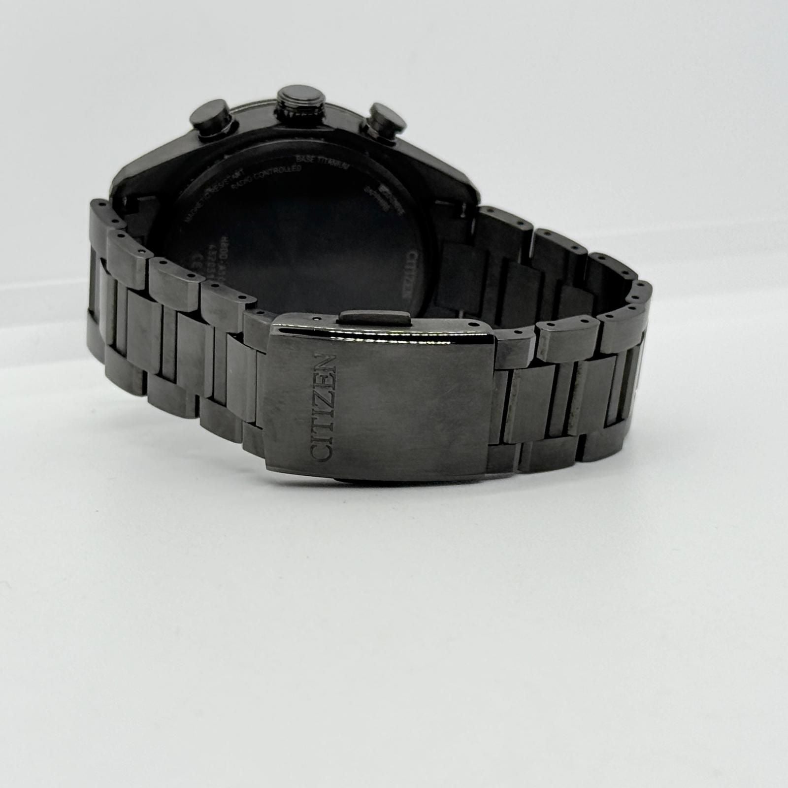 CITIZEN ATTESA SL H800-A1CN20D black solar men's watch with black dial and black band