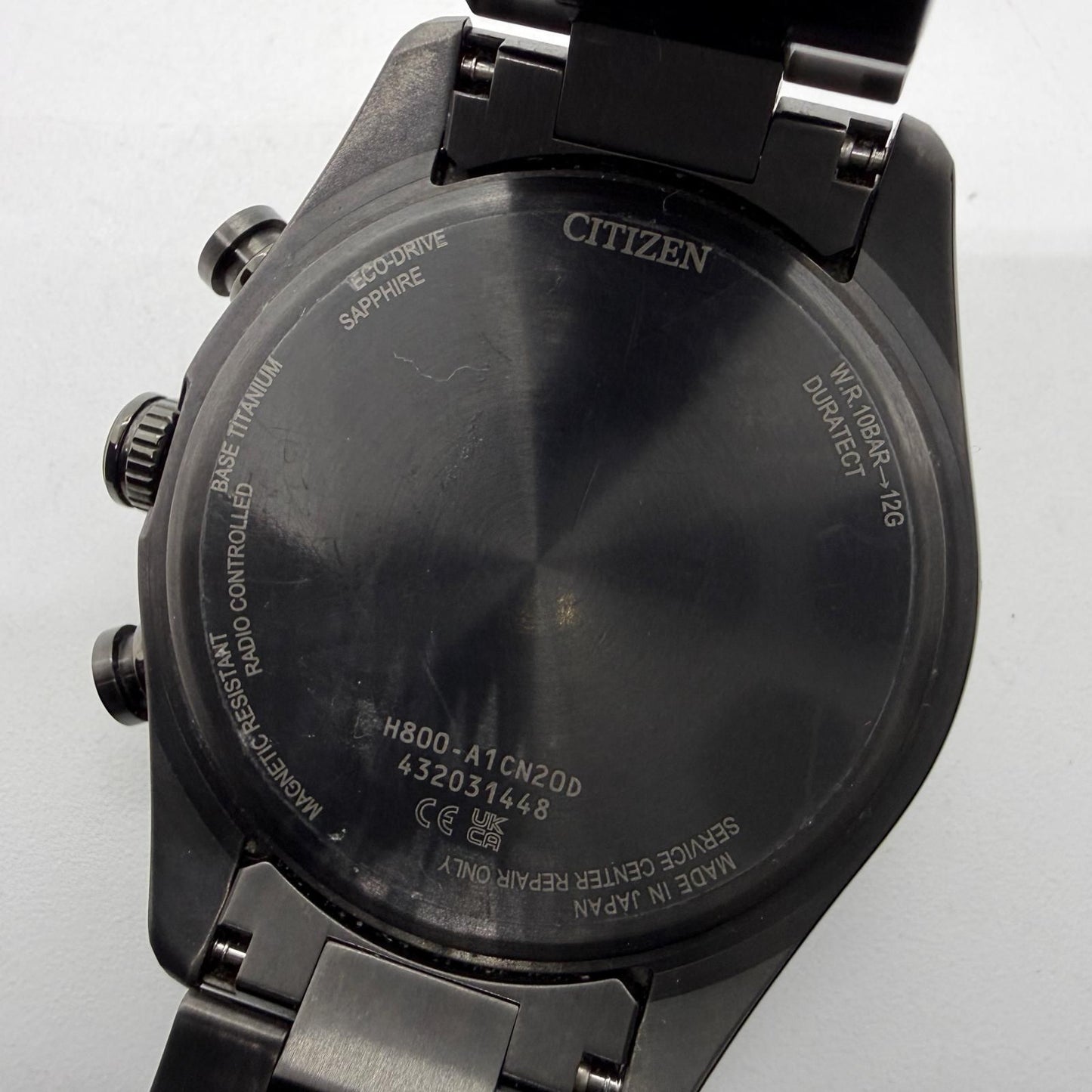CITIZEN ATTESA SL H800-A1CN20D black solar men's watch with black dial and black band