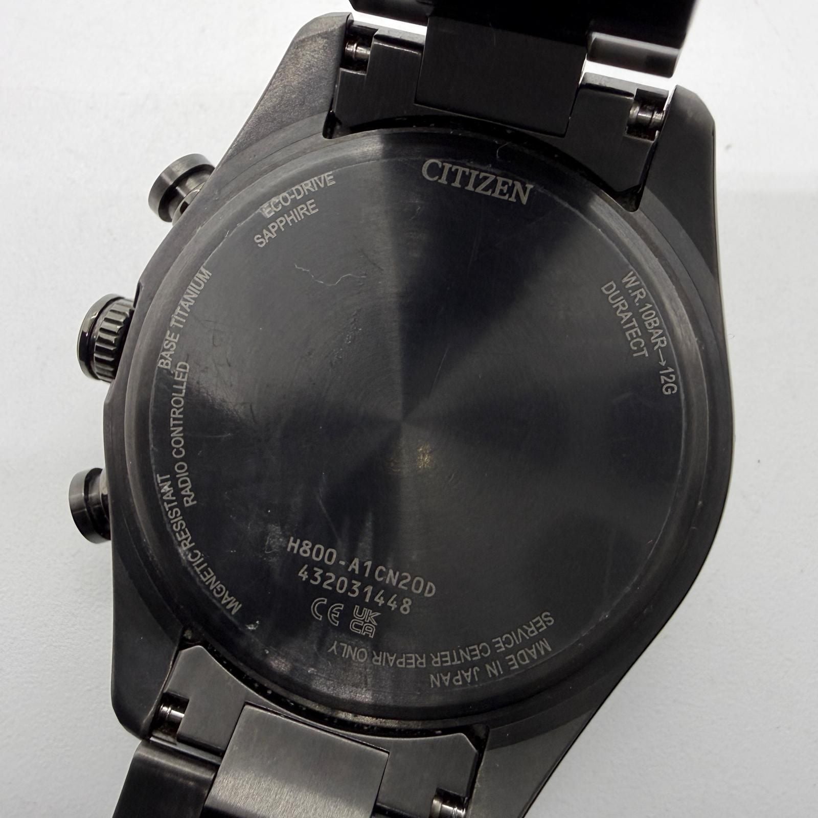 CITIZEN ATTESA SL H800-A1CN20D black solar men's watch with black dial and black band